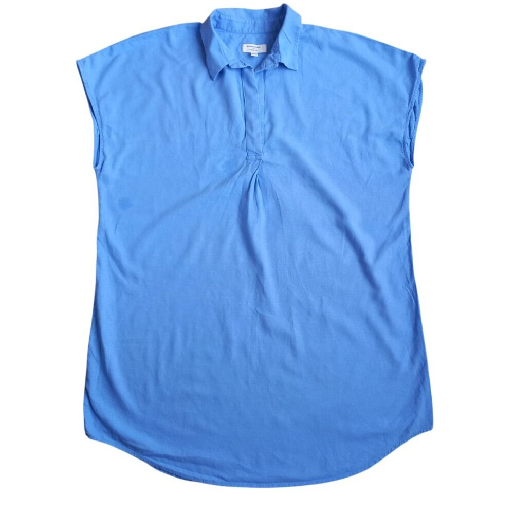 Banana Republic Blue Linen Blend Sleeveless Tunic Shirt - Size XL